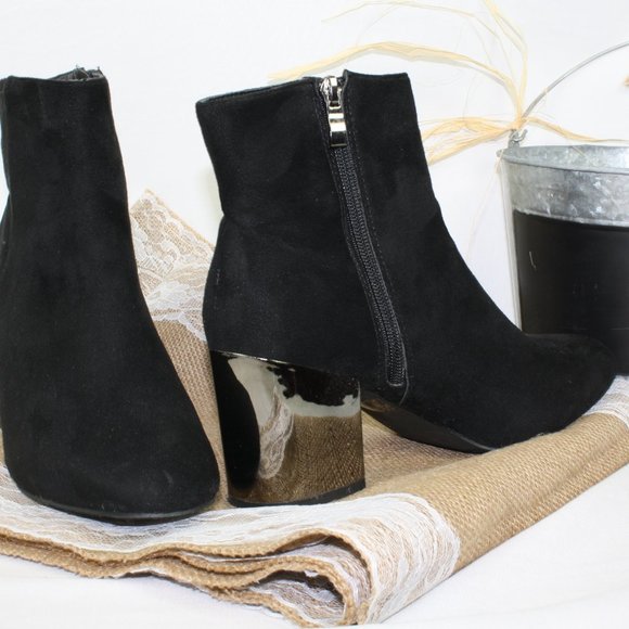 Hot Kiss Christie Closed Toe Boots Black Size 8 - Picture 3 of 8